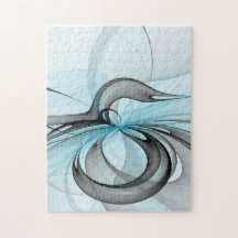 抽象芸術無煙炭グレイモダンブルーフラクタルアート