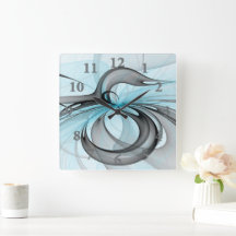 抽象芸術無煙炭グレイモダンブルーフラクタルアート