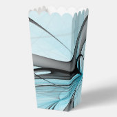 抽象芸術無煙炭グレイモダンブルーフラクタルアート フェイバーボックス (裏面)