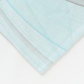 抽象芸術無煙炭グレイモダンブルーフラクタルアート フリースブランケット (角)