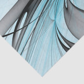 抽象芸術無煙炭グレイモダンブルーフラクタルアート 薄葉紙 (詳細)