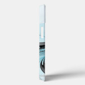 抽象芸術無煙炭グレイモダンブルーフラクタルアート Case-Mate iPhoneケース (裏面 / 右)