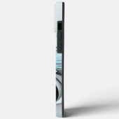 抽象芸術無煙炭グレイモダンブルーフラクタルアート Case-Mate iPhoneケース (裏面 / 左)