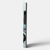 抽象芸術無煙炭グレイモダンブルーフラクタルアート Case-Mate iPhoneケース (裏面 / 左)