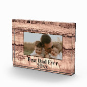 抽象芸術焼きシエナ大理石パーソナライズされた花崗岩 フォトブロック (右)