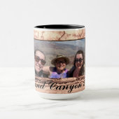 抽象芸術焼きシエナ大理石パーソナライズされた花崗岩 マグカップ (中央)