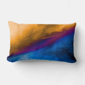 抽象芸術煙のパターン – カラフルファモダンブリック ランバークッション (正面)
