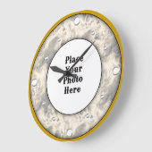 抽象芸術煙フレームあなたのフォトウォール時計 ラージ壁時計 (傾斜)