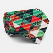 抽象芸術熱帯カラフル三角形 ネクタイ (ロール)