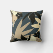 抽象芸術熱帯フローラプリント クッション (裏面)