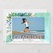 抽象芸術熱帯卒業写真のお知らせ 招待状 (正面)