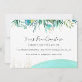 抽象芸術熱帯卒業写真のお知らせ 招待状 (裏面)