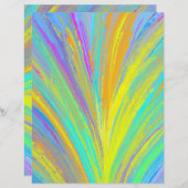 抽象芸術熱帯夏おもしろいスクラップブック紙 (正面/裏面)