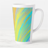 抽象芸術熱帯夏おもしろい カフェラテマグ (右)