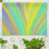 抽象芸術熱帯夏おもしろい キッチンタオル (折り畳み)