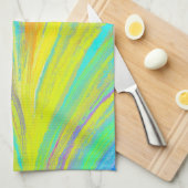 抽象芸術熱帯夏おもしろい キッチンタオル (四つ折り)