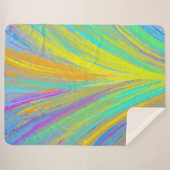 抽象芸術熱帯夏おもしろい シェルパブランケット (正面(横))