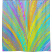 抽象芸術熱帯夏おもしろい シャワーカーテン (正面)