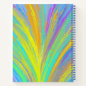 抽象芸術熱帯夏おもしろい ノートブック (裏面)