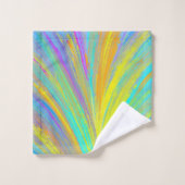 抽象芸術熱帯夏おもしろい バスタオルセット (ウォッシュタオル)