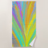 抽象芸術熱帯夏おもしろい ビーチタオル (正面)