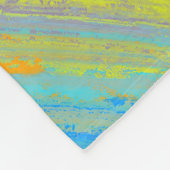 抽象芸術熱帯夏おもしろい フリースブランケット (角)