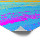 抽象芸術熱帯夏おもしろい ポスター (角)