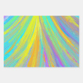 抽象芸術熱帯夏おもしろい ラッピングペーパーシート (正面3)