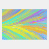 抽象芸術熱帯夏おもしろい ラッピングペーパーシート (正面)