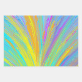 抽象芸術熱帯夏おもしろい ラッピングペーパーシート (正面3)