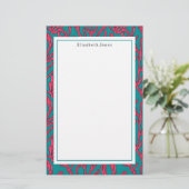 抽象芸術熱帯性はっきりした模様 便箋 (スタンド正面)