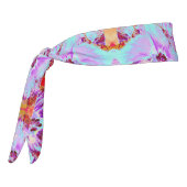 抽象芸術熱帯性水色と紫色花 タイヘッドバンド (回転270)