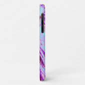 抽象芸術熱帯性水色と紫色花 Case-Mate iPhoneケース (裏面/左)