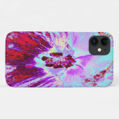 抽象芸術熱帯性水色と紫色花 Case-Mate iPhoneケース (裏面(横))