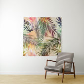 抽象芸術熱帯植物のパターン。ヴィンテージ図 タペストリー (インサイチュ(横))