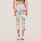 抽象芸術熱帯植物ベクトルアートスタイル カプリレギンス (裏面)