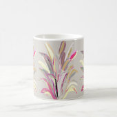 抽象芸術熱帯植物ベクトルアートスタイル コーヒーマグカップ (中央)
