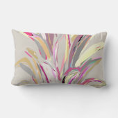 抽象芸術熱帯植物ベクトルアートスタイル ランバークッション (裏面)