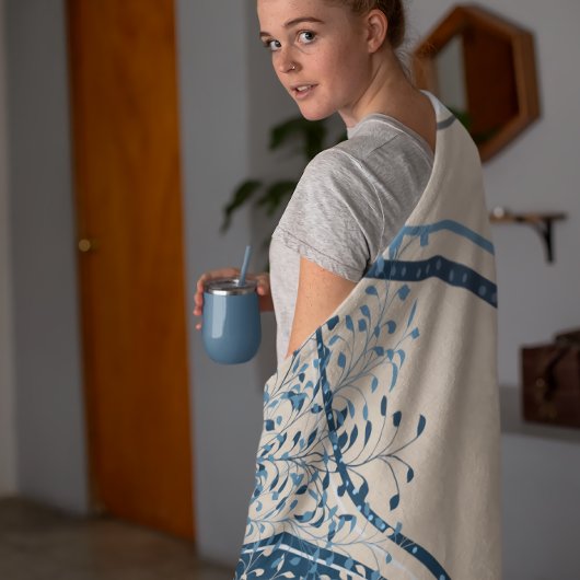 抽象芸術熱帯植物学 フリースブランケット