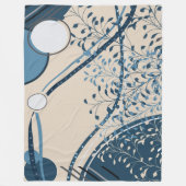 抽象芸術熱帯植物学 フリースブランケット (正面)