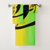 抽象芸術熱帯生活 |ハンモックシルエット バスタオルセット (インサイチュ)