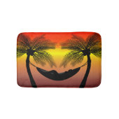 抽象芸術熱帯生活 |ハンモックシルエット バスマット (正面)