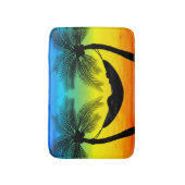 抽象芸術熱帯生活 |ハンモックシルエット バスマット (正面縦)