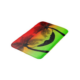 抽象芸術熱帯生活 |ハンモックシルエット バスマット