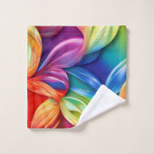 抽象芸術熱帯花タオル バスタオルセット (ウォッシュタオル)