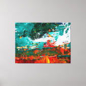 抽象芸術熱帯衝突 キャンバスプリント (正面)