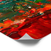 抽象芸術熱帯衝突 ポスター (角)