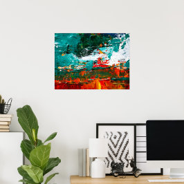 抽象芸術熱帯衝突 ポスター