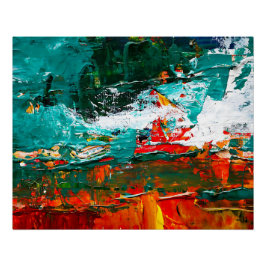 抽象芸術熱帯衝突 ポスター