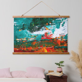 抽象芸術熱帯衝突 吊り下げ型タペストリー